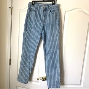 Striped Mom Jeans